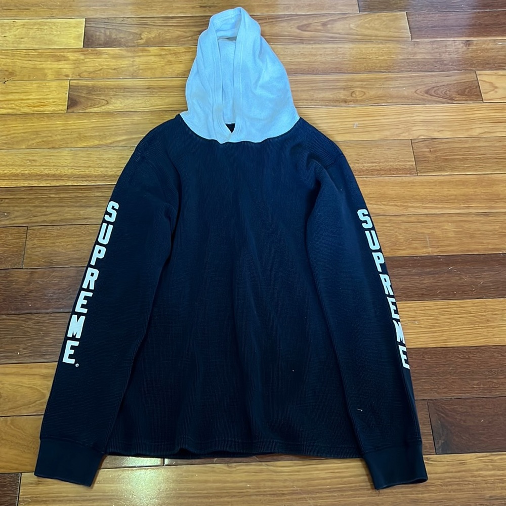 SUPREME AUTHENTIC THERMAL TWO TONE HOODIE SIZE LARGE